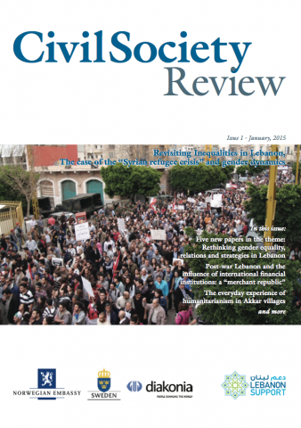 Civil Society Review issue 1 - Revisiting Inequalities in Lebanon: the case of the "Syrian refugee crisis" and gender dynamics